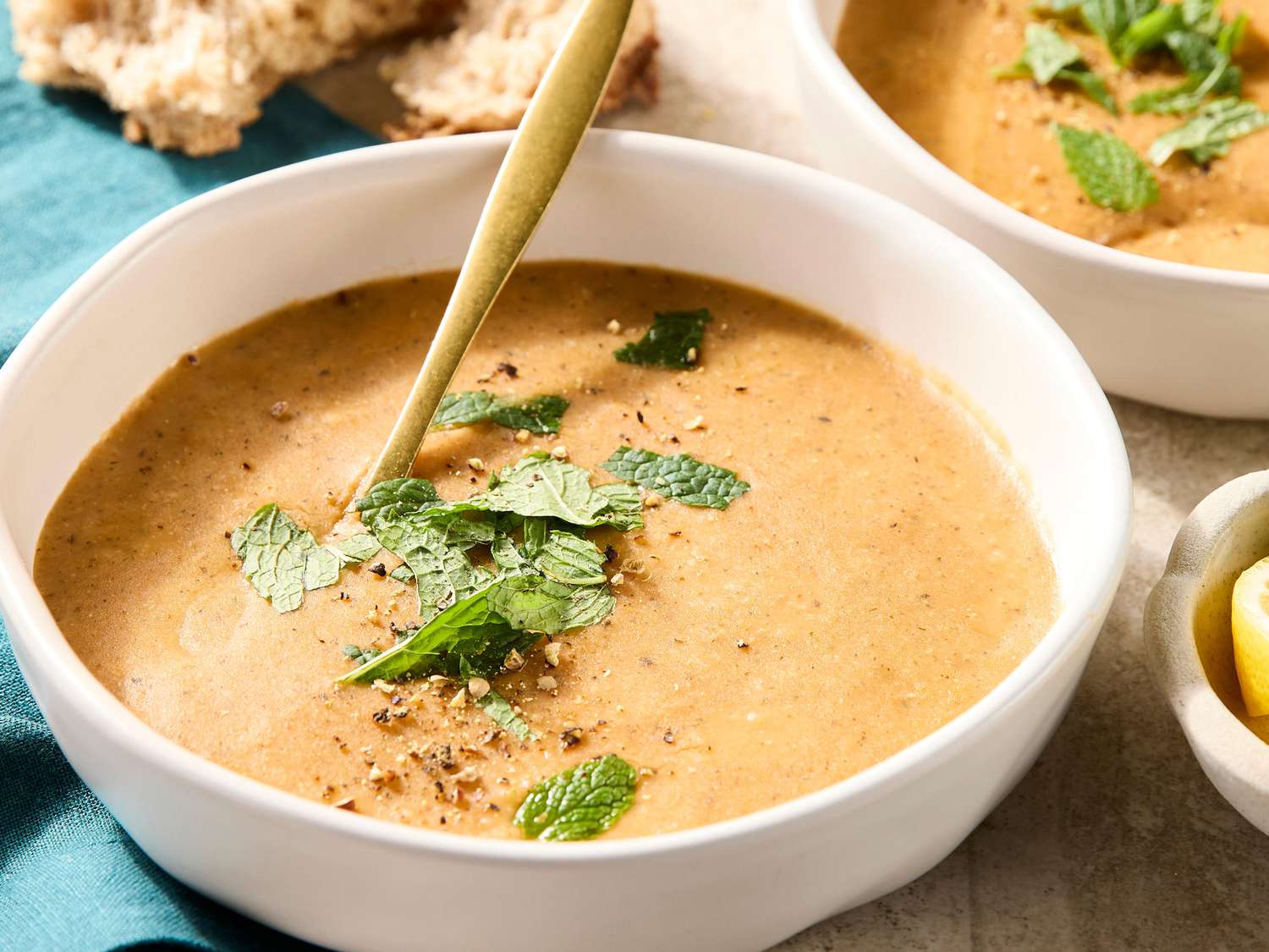 Turkish Red Lentil Soup with Mint